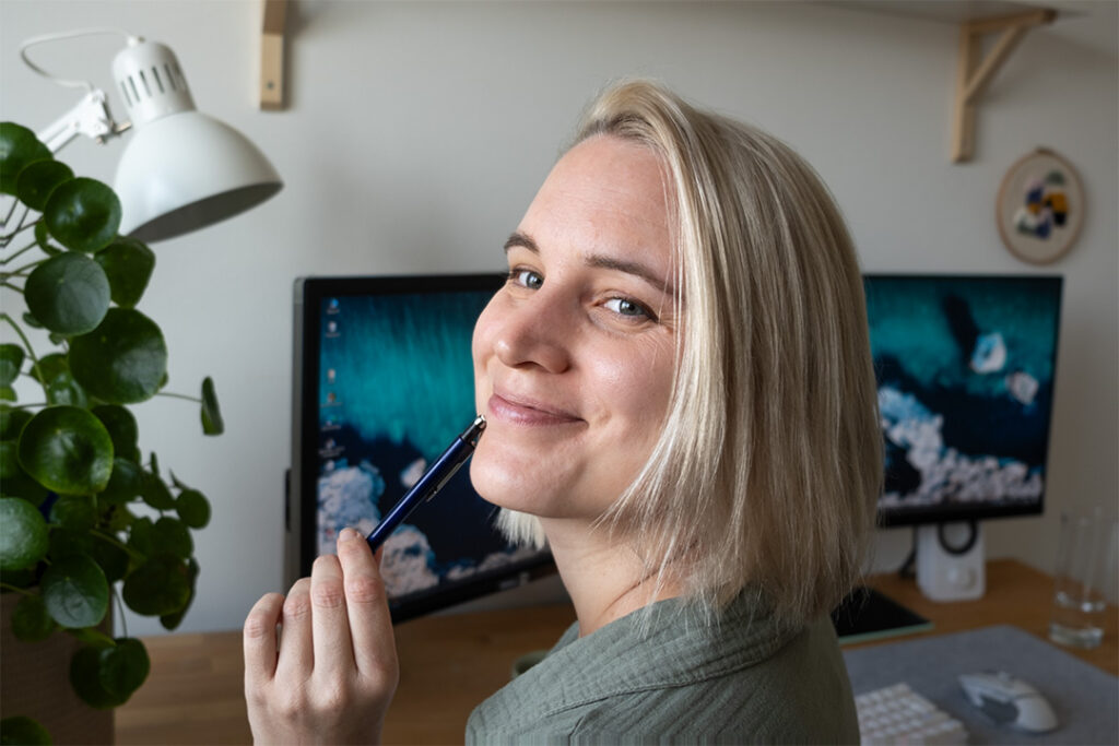 Lisa Ebner bei der Arbeit quasi